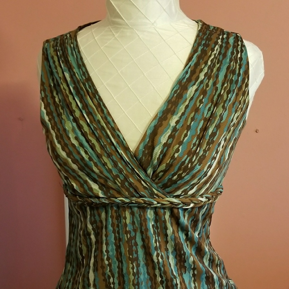 Axcess by Liz Claiborne Green Sleeveless Top